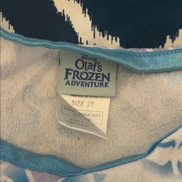 Girls' Blue and White Disney Nightgown - Picture 2 of 3